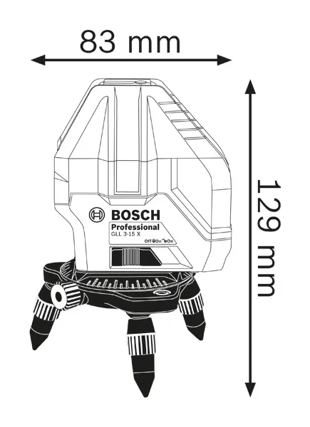 Bosch GLL 3-15 X laser leveling tool with tripod base