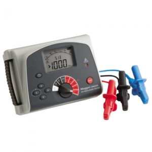 DC insulation tests Insulation resistance measuring range is 100 kΩ to 1000 GΩ.